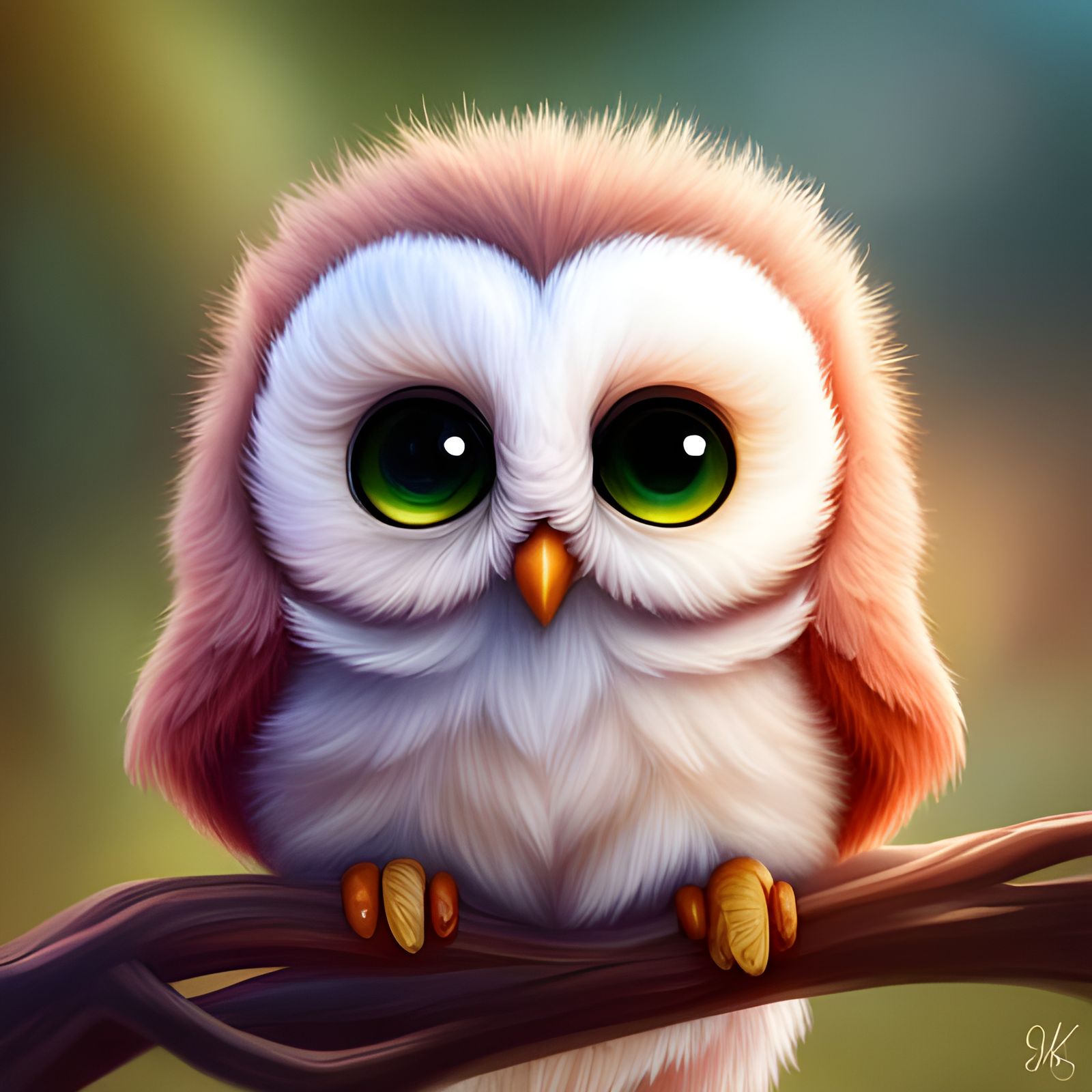 cute fluffy tiny white owl - AI Generated Artwork - NightCafe Creator