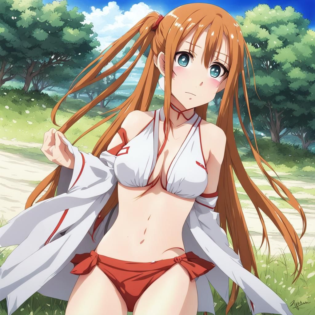 Asuna Yuuki, bikini - AI Generated Artwork - NightCafe Creator