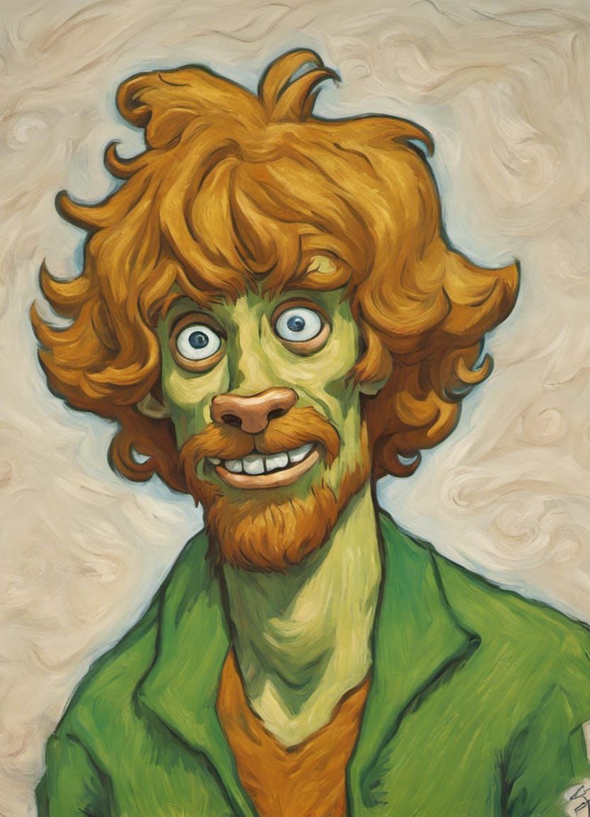 Scooby-Doo Shaggy by Van Gogh - AI Generated Artwork - NightCafe Creator