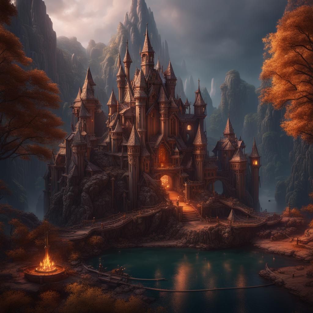 Fantastical Fire and Tornado Digital Art