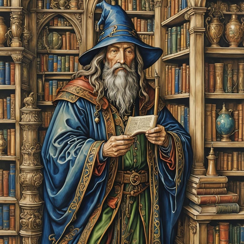 Wizard in library