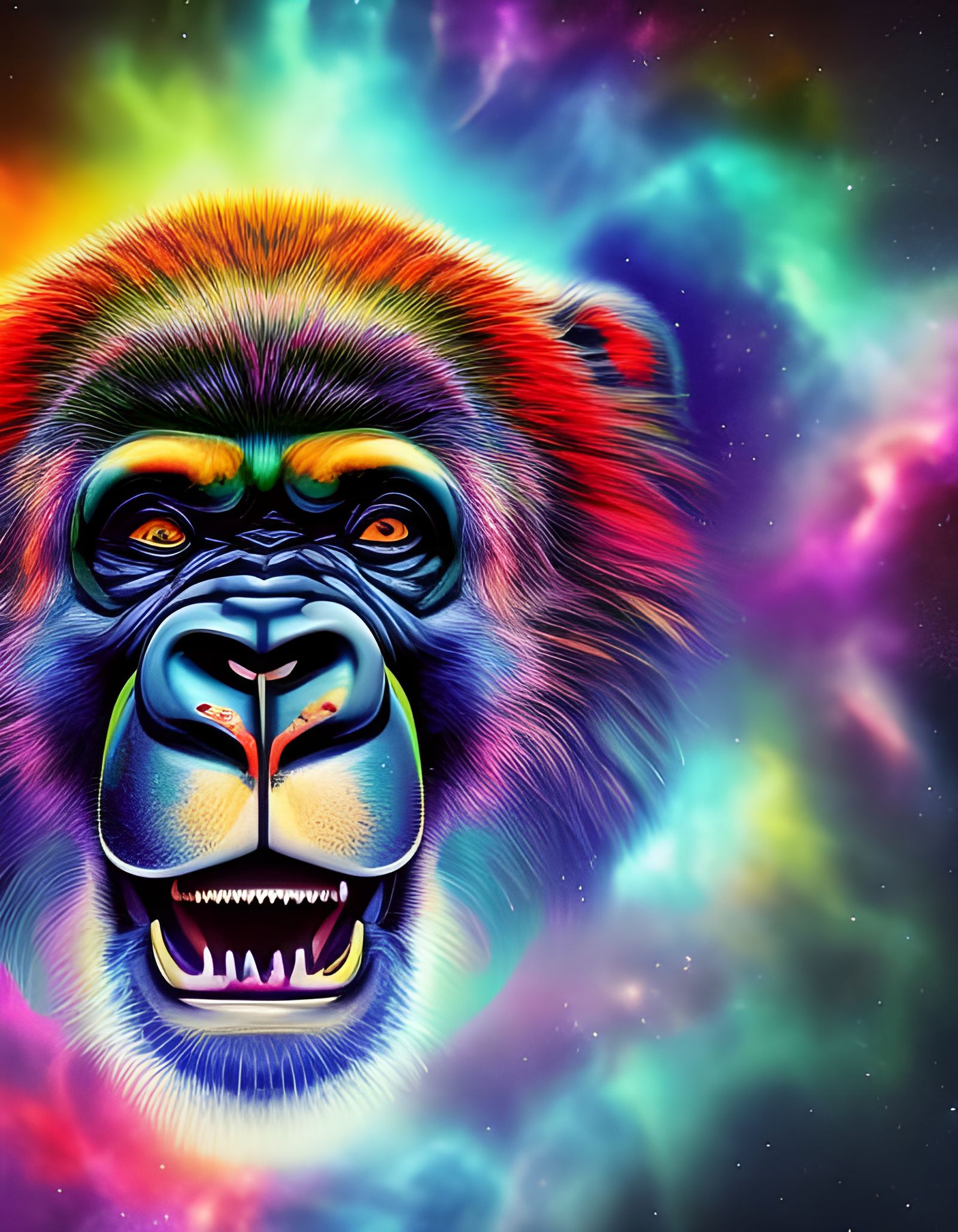 Galaxy Gorilla - AI Generated Artwork - NightCafe Creator