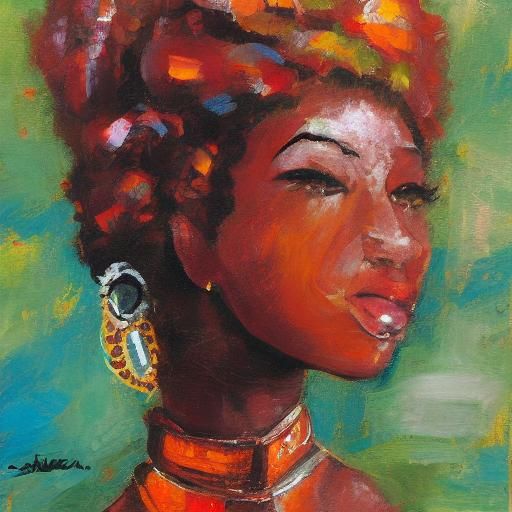 Afrocentric beauty #3099 - AI Generated Artwork - NightCafe Creator