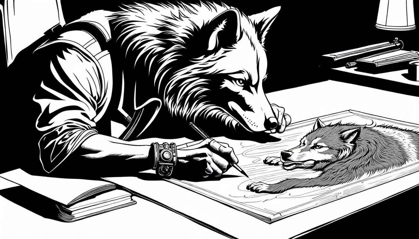 Wolf Draws  by @Shawn