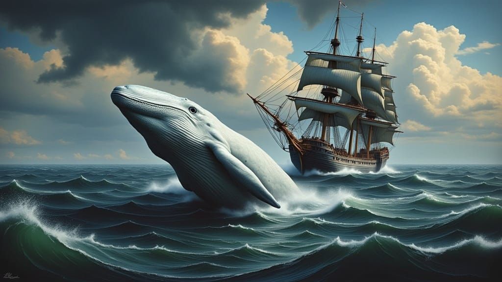 Captain Ahab Pursuing MobyDick (Herman Melville, 1851)  by @doGooder