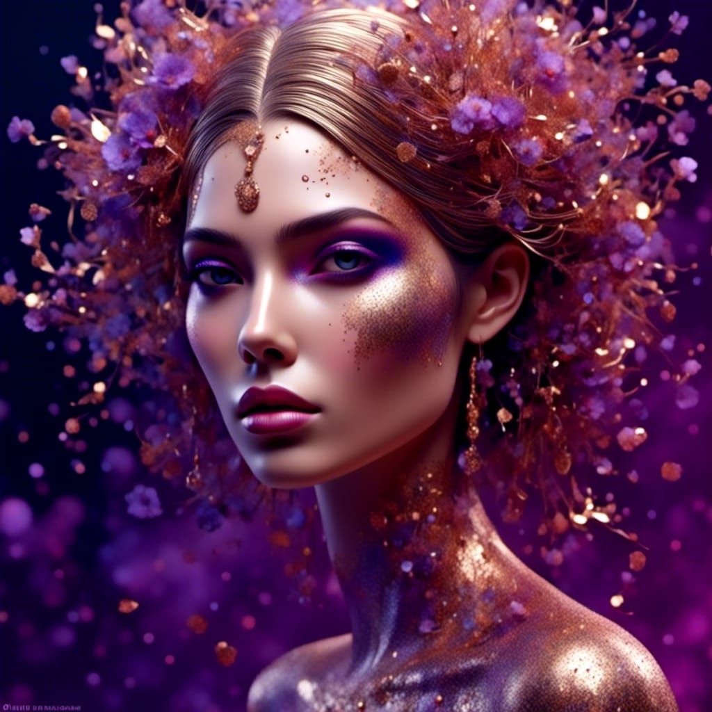 <lora:For Love 2:1.0> <lora:Liquid Ink:1.0> cool woman, 3D, ...