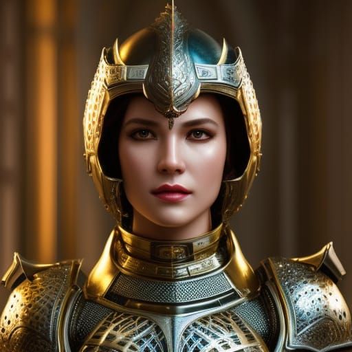 New female armor helmet 7 AI Generated Artwork NightCafe Creator
