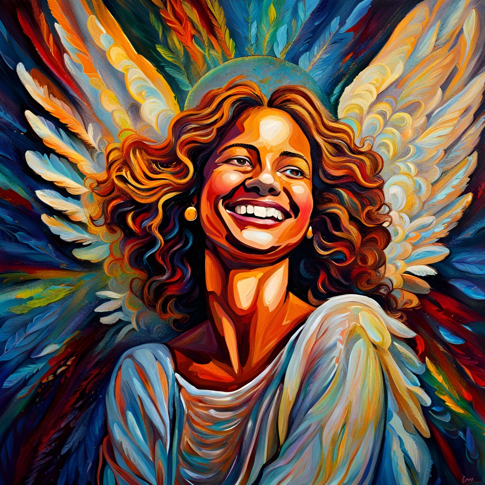 Joyous Angel - AI Generated Artwork - NightCafe Creator