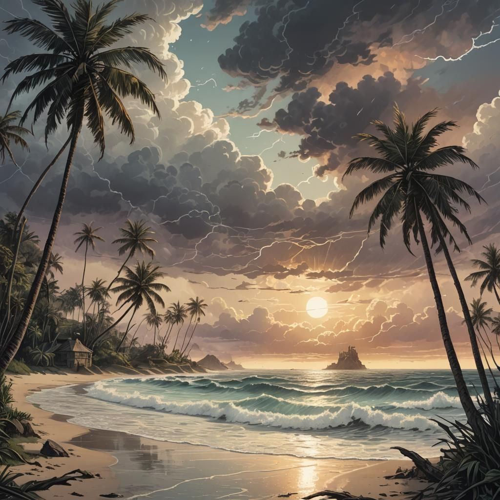 pacific, island beach  by @Koutsis