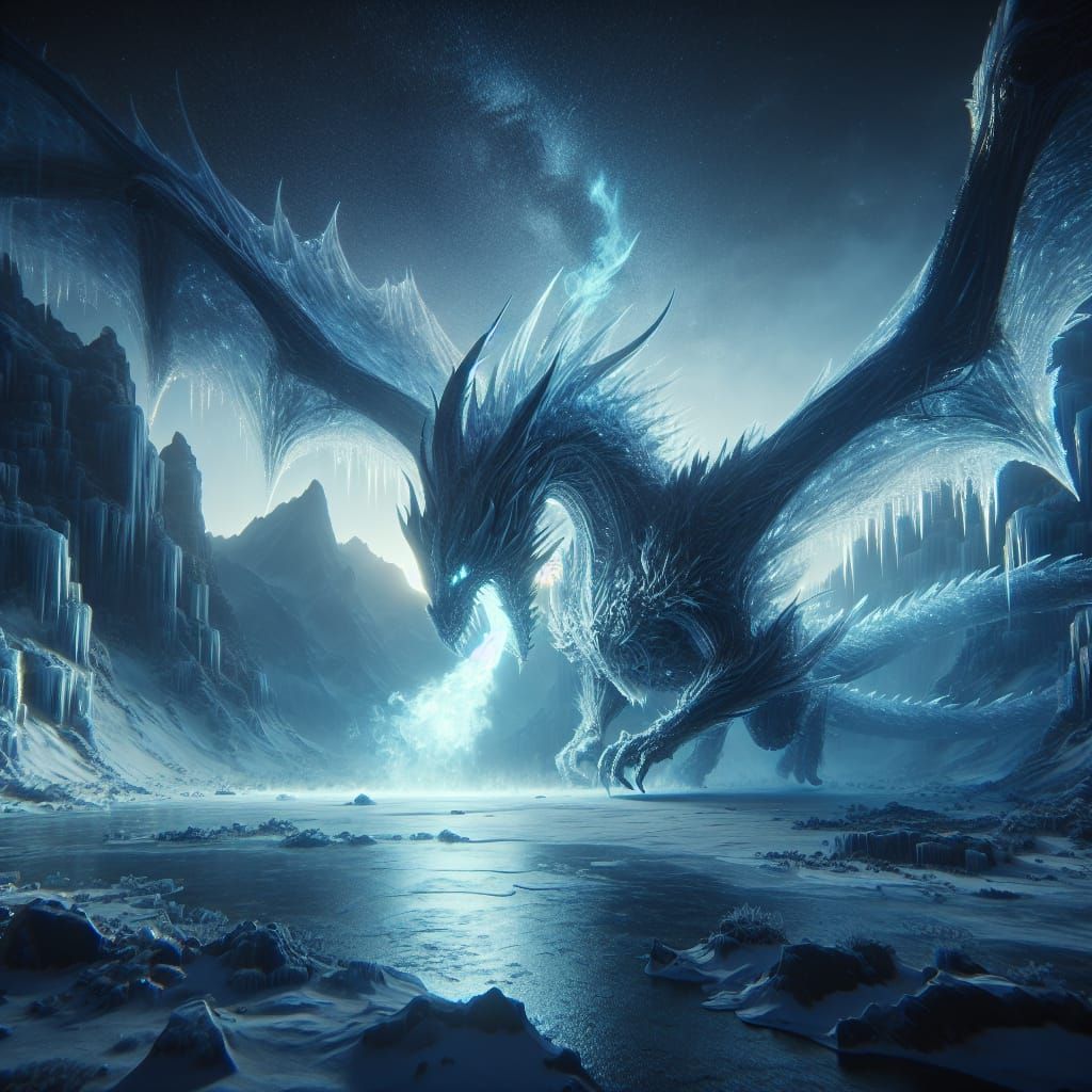 Frost dragon - AI Generated Artwork - NightCafe Creator