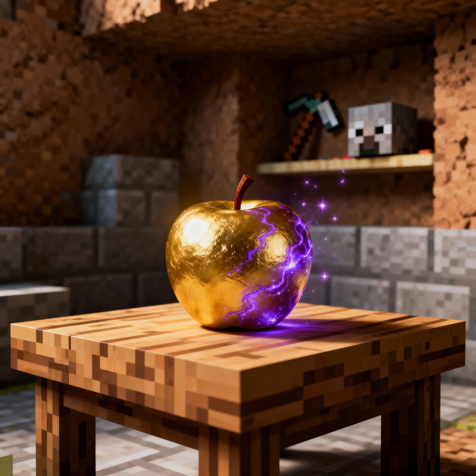 An enchanted golden apple