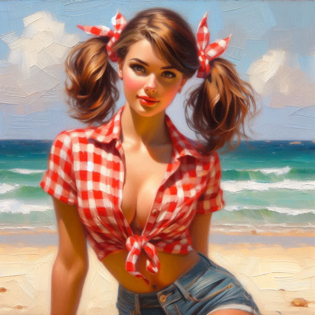 "Girl Next Door" Pin Up