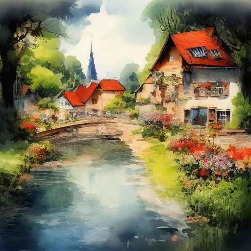 landscape <lora:WatercolorSD15ver2:1.3>