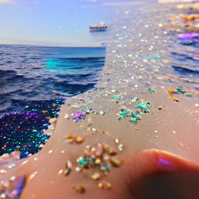 Ocean full of glitter