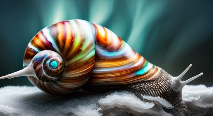 Snail Photograph opal snail portrait opal snail of a snail Beautiful ...