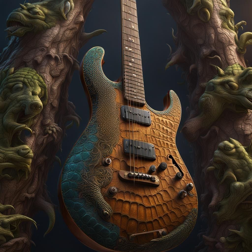 Alligator Skin Guitar