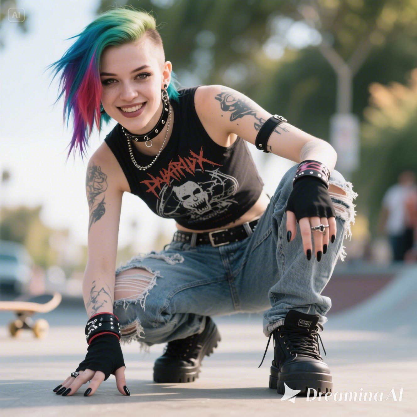 punk skater girl - blending aesthetics