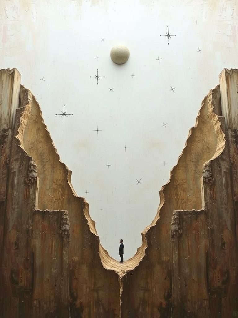 Surreal Man from Knowhere in Dadaist Style