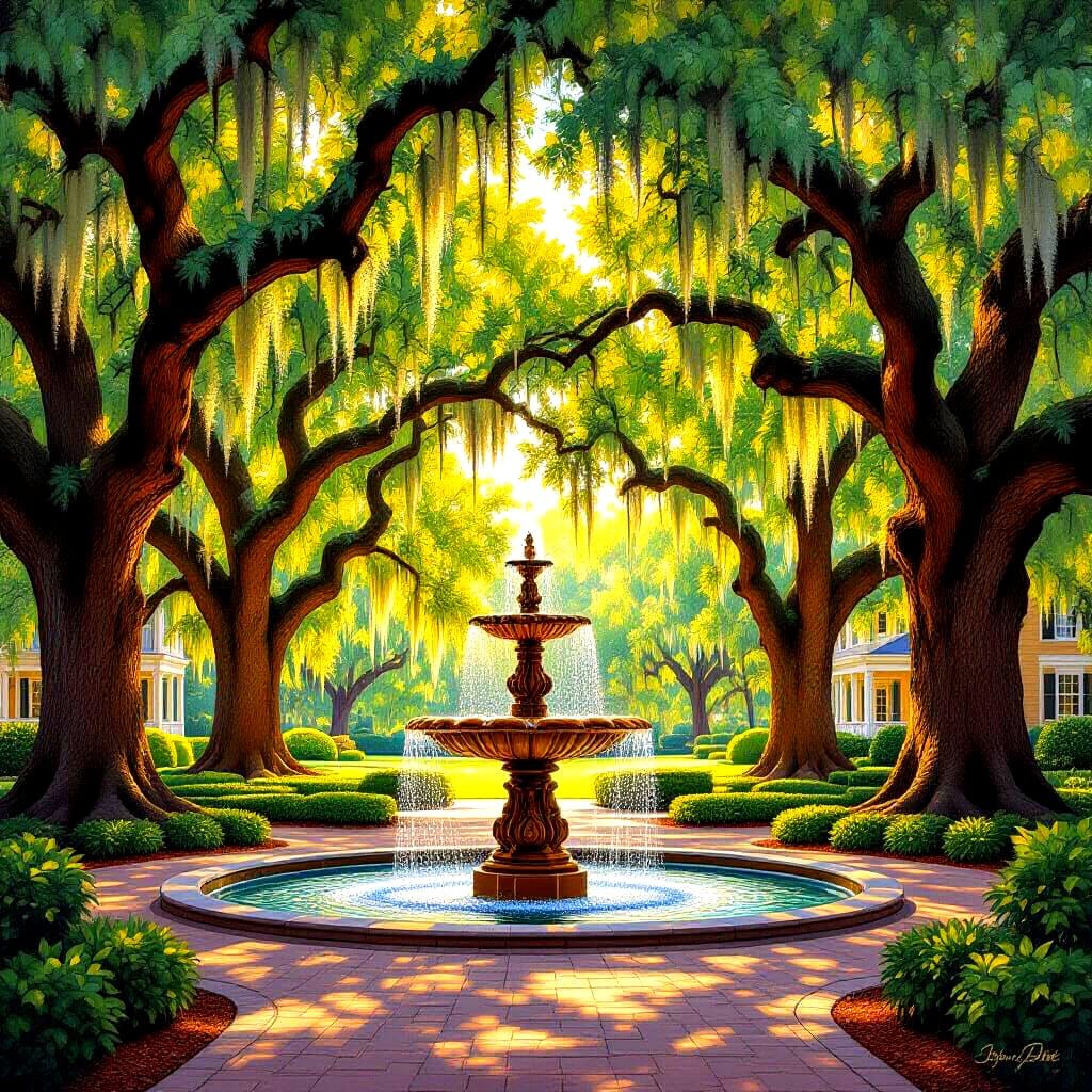 The Fountain  by @PookiePaints