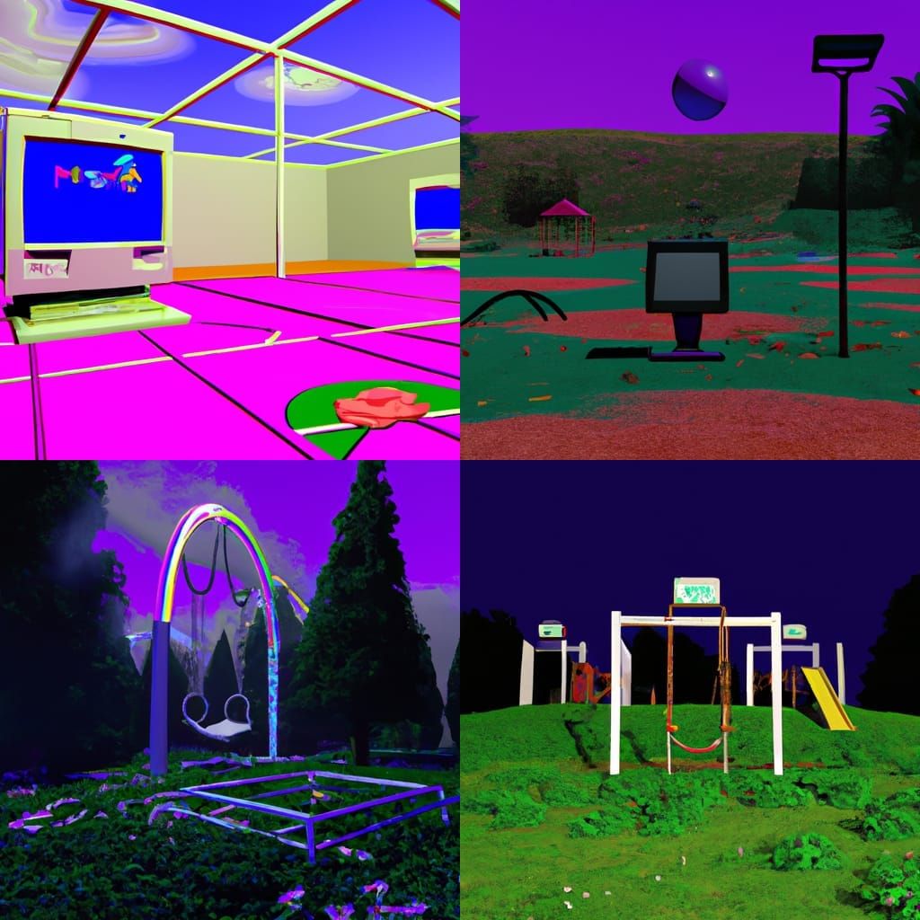 dreamcore, weirdcore, empty playground, windows 95 - AI Generated Artwork -  NightCafe Creator