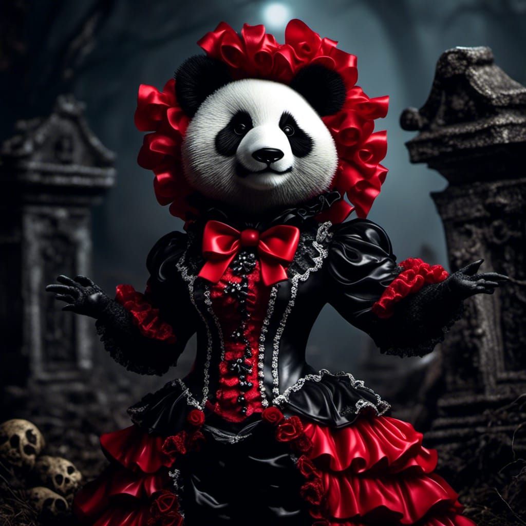Rococo-Horrorcore Panda Red