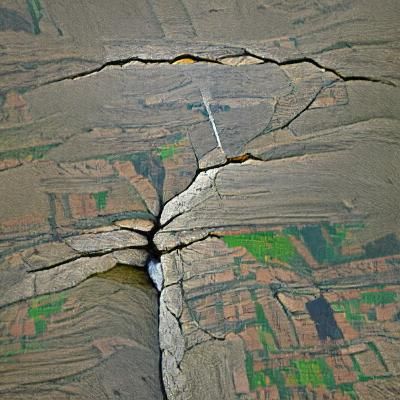 A very deep crack in the earth