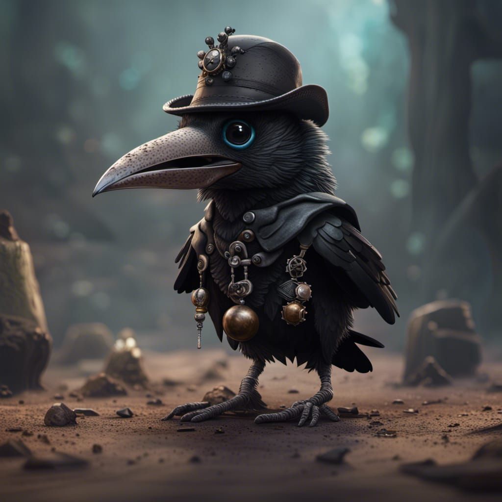 Baby crow   by @Lavender