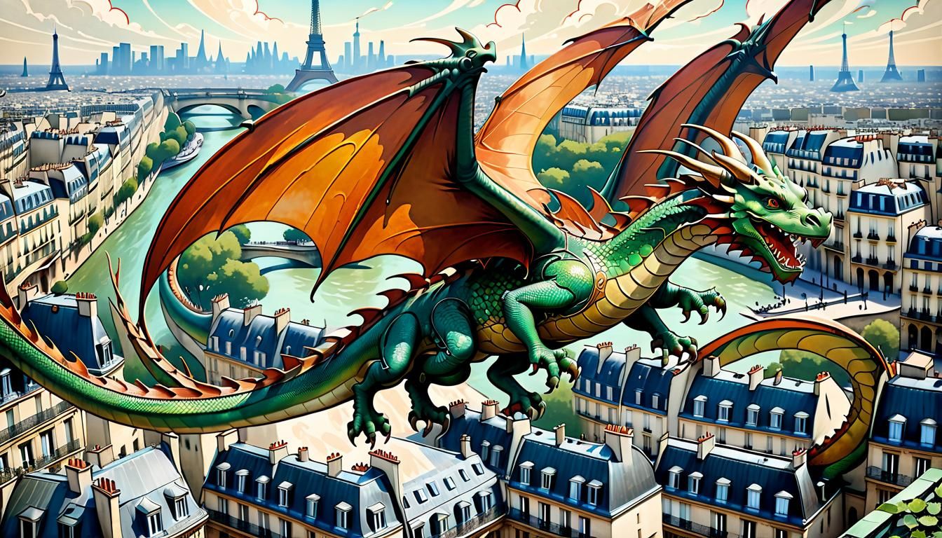 A flying dragon!