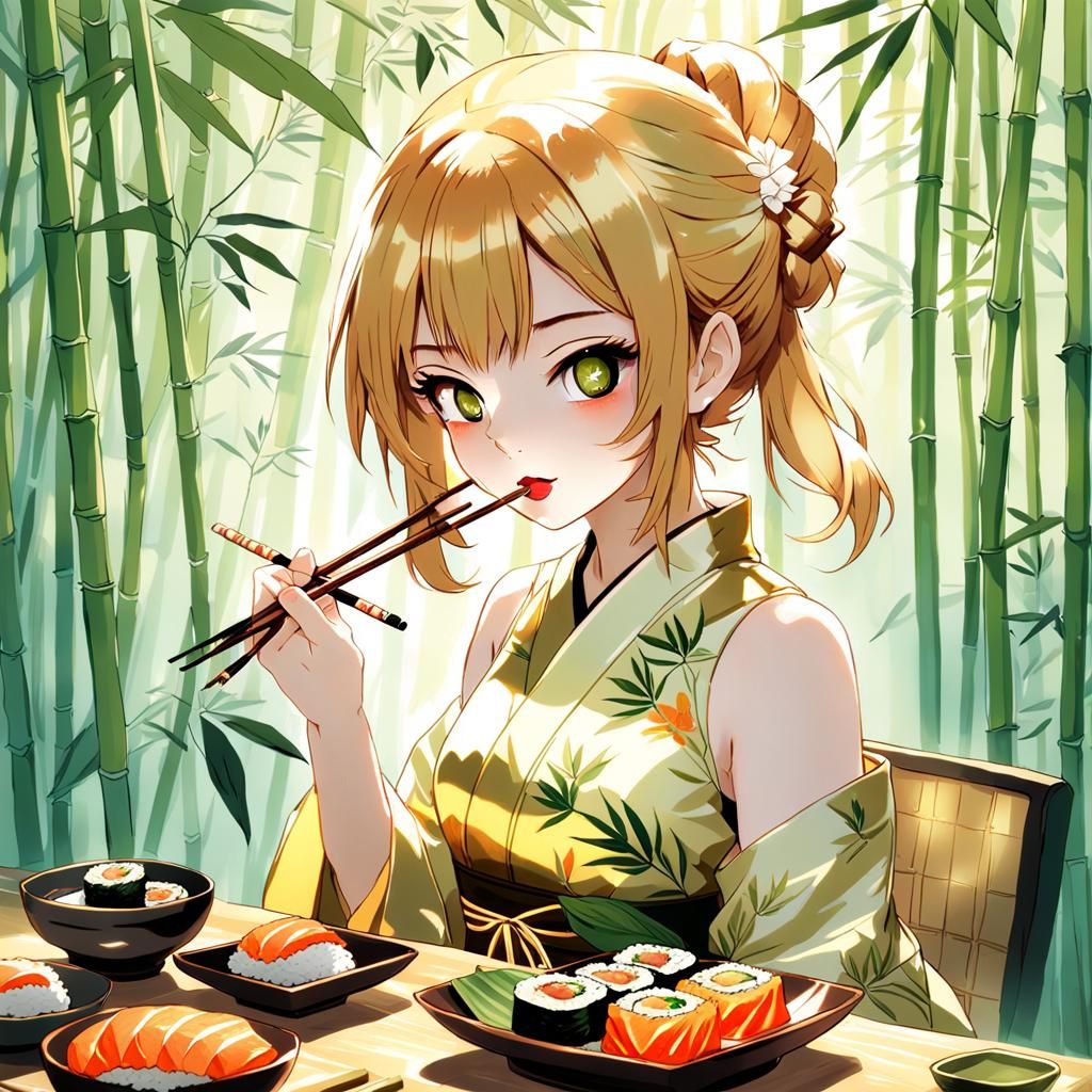 🍱Sushi girl🍣  by @MoonXia 