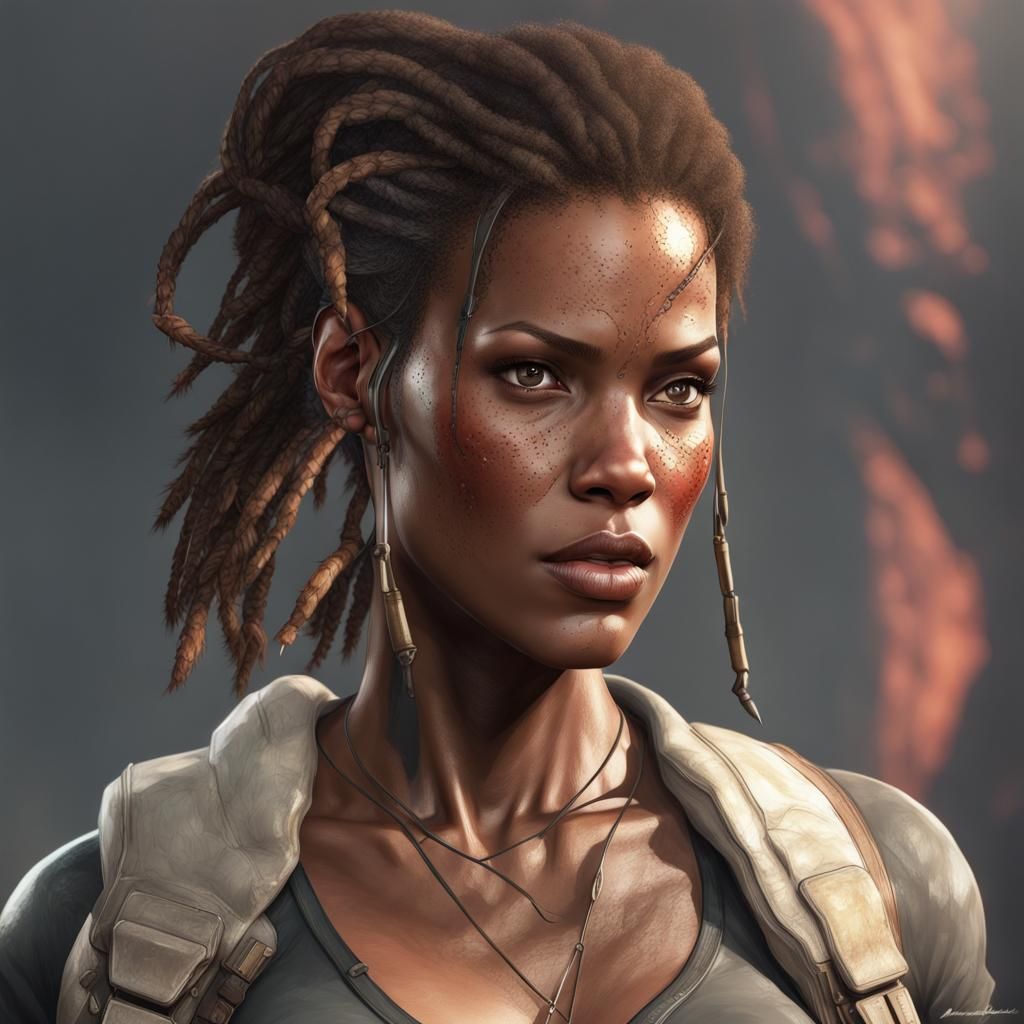 Lara Croft afro american