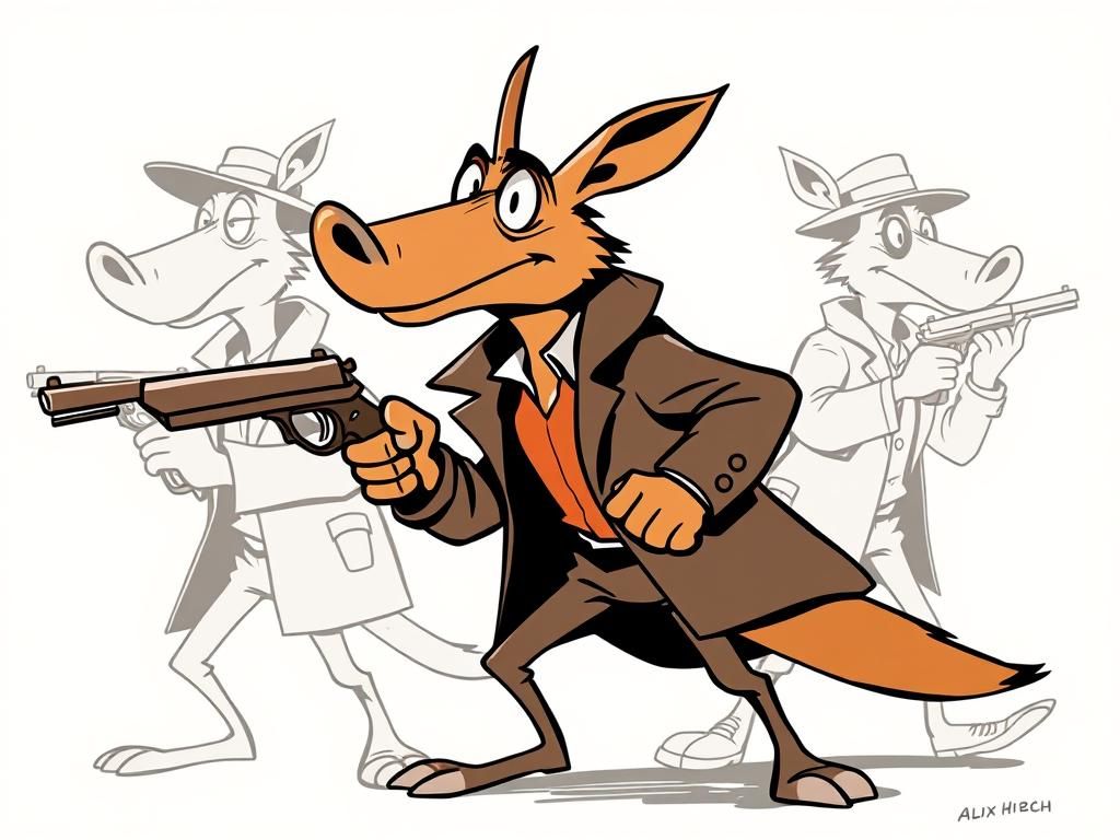 Mystery Detective Aardvark Jones  by @Romanova Oksana