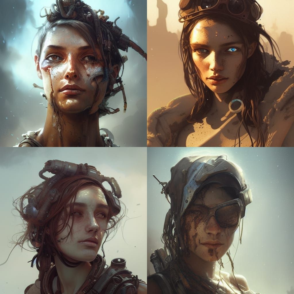 post-apocalyptic wasteland  portrait
