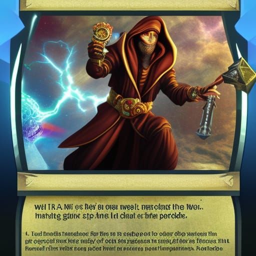 warlock holding the treasure of infinity