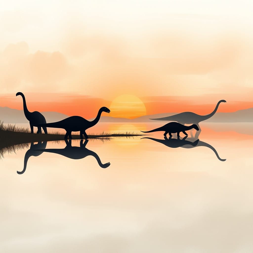prehistoric silhouettes  by @Olchap