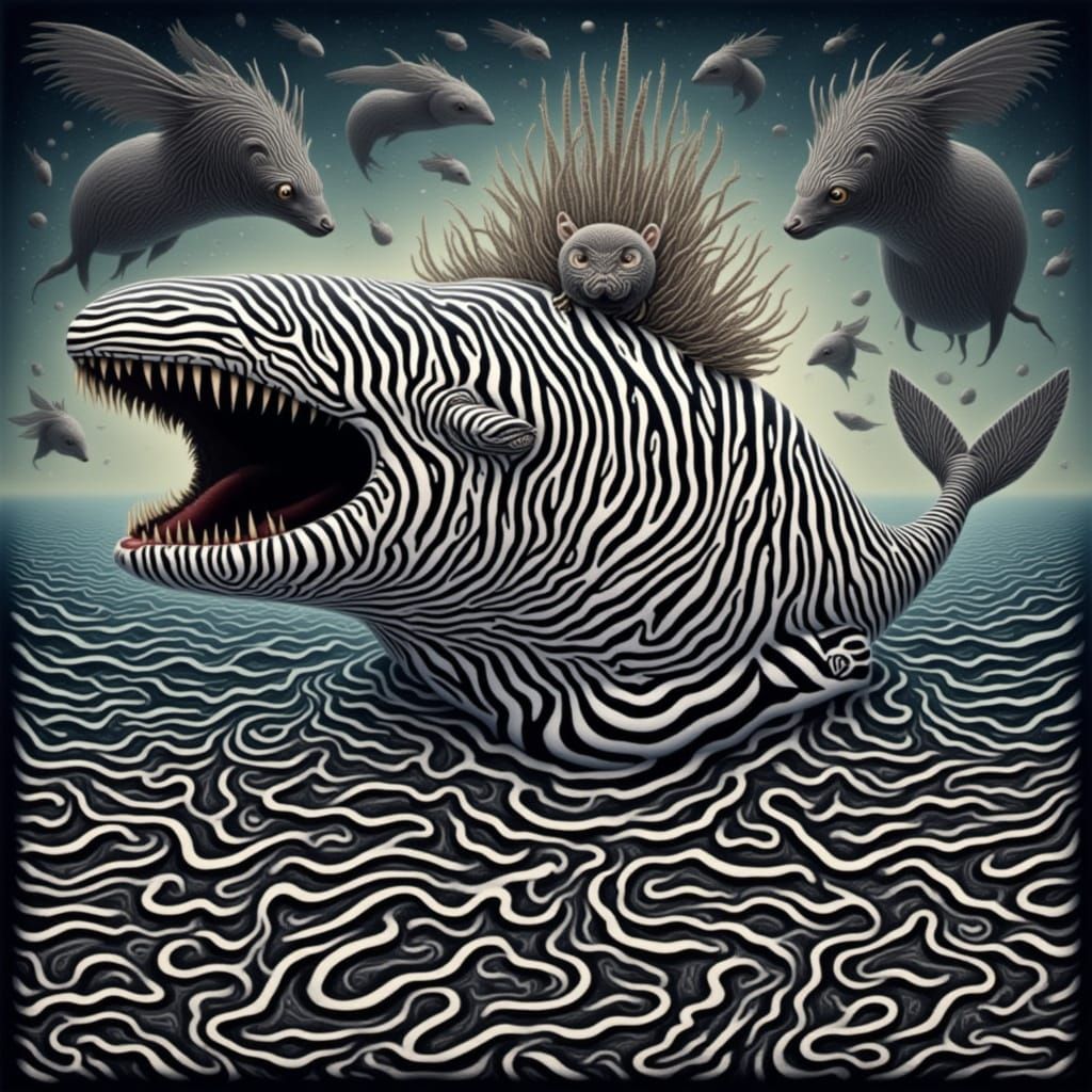 <lora:ZZ ZEBRAPUNK V3:1.0> Whale