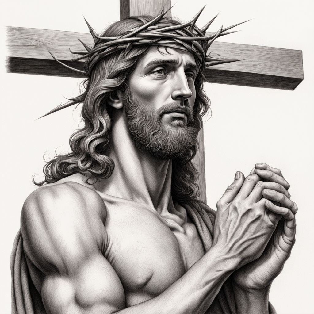 jesus in black and white