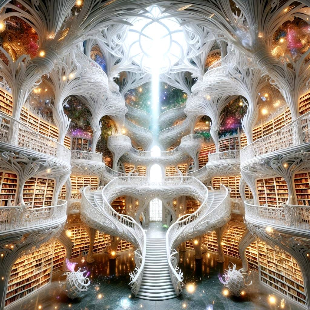 The enchanted library  by @Lilsilverfish