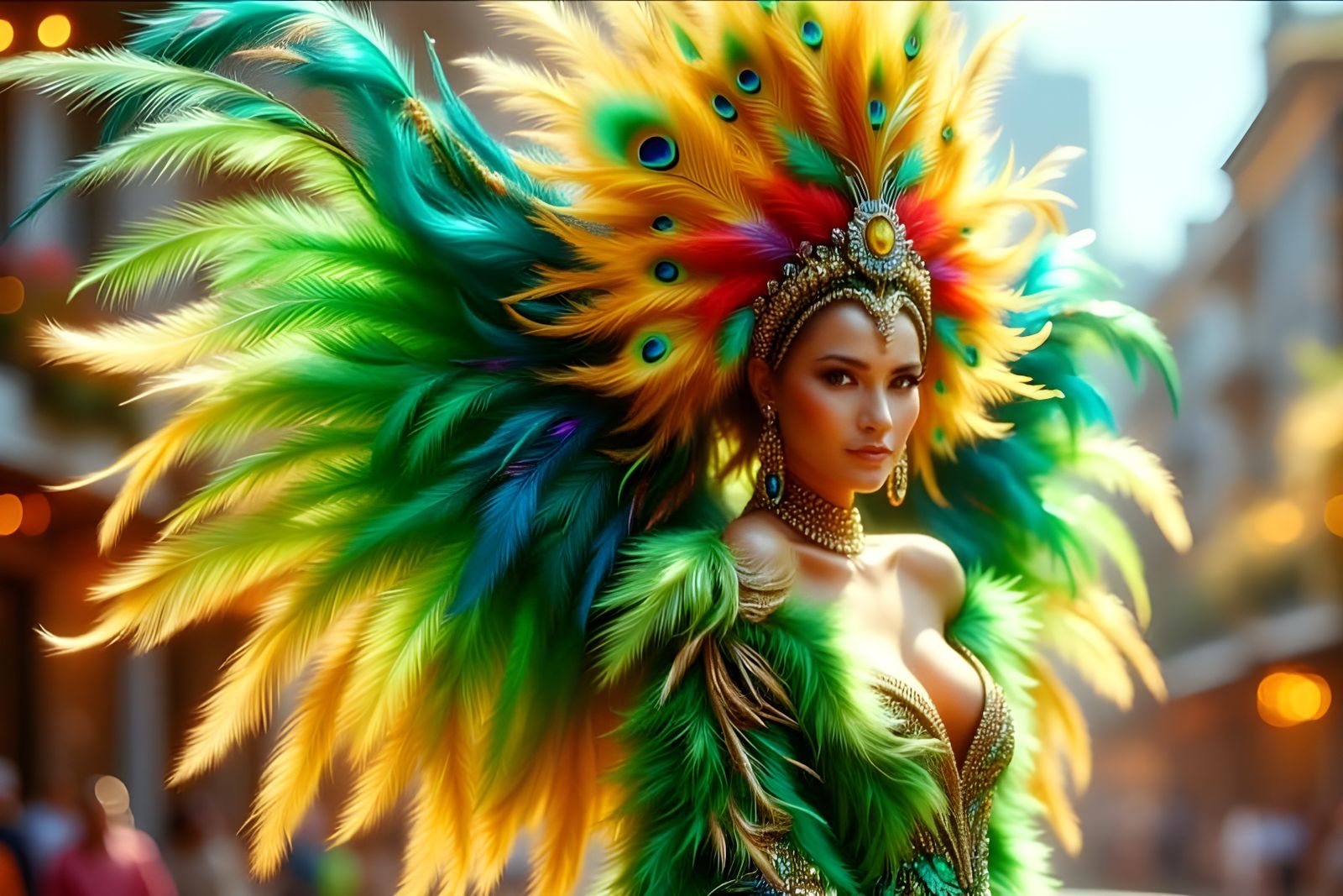 Flaunting Feathered Fantasy at Carnaval  by @Gary Murakami