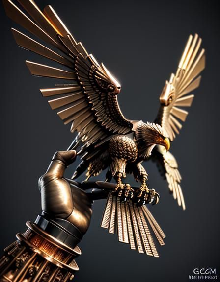 Mechanical origami  eagle