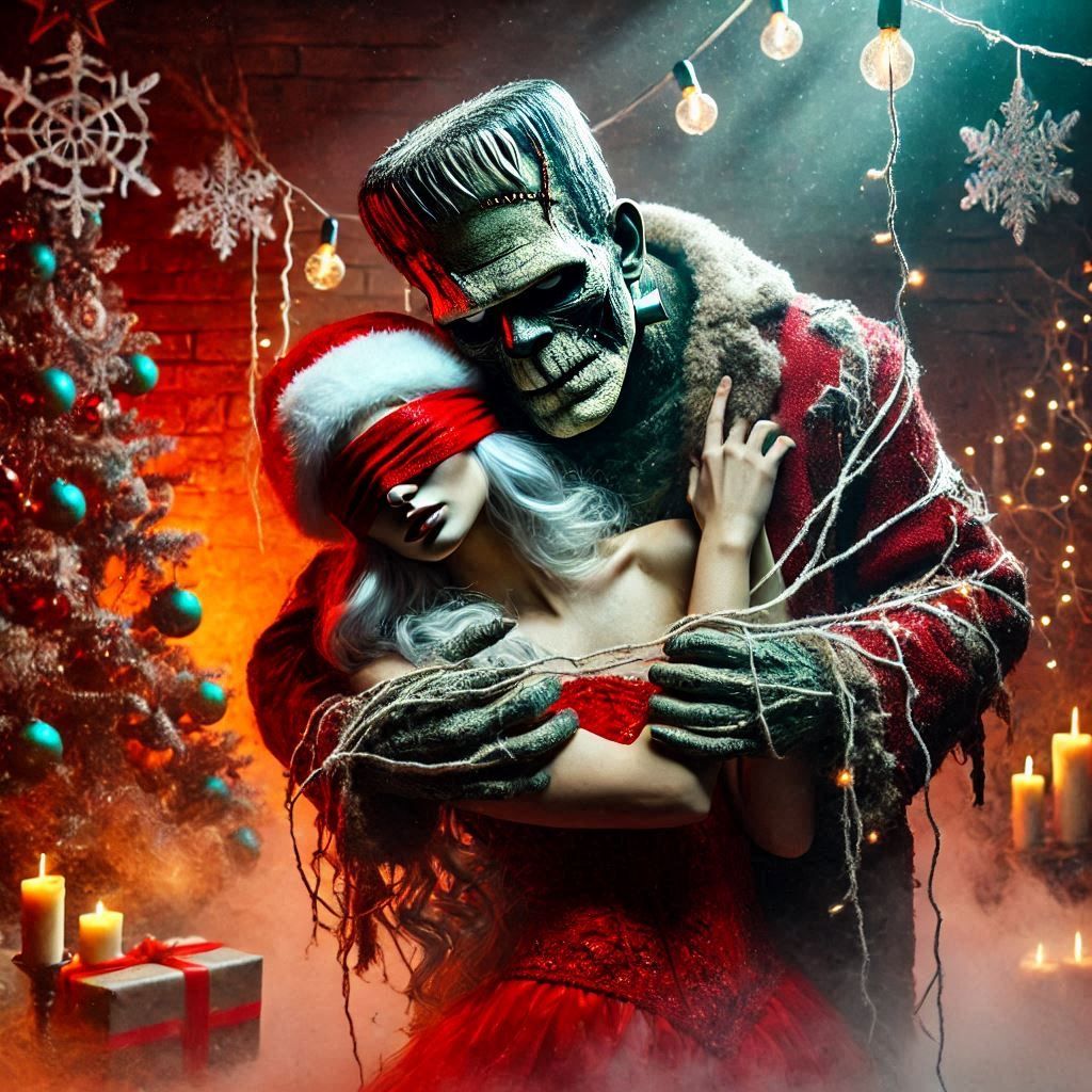 monster and the bride in christmas tangled