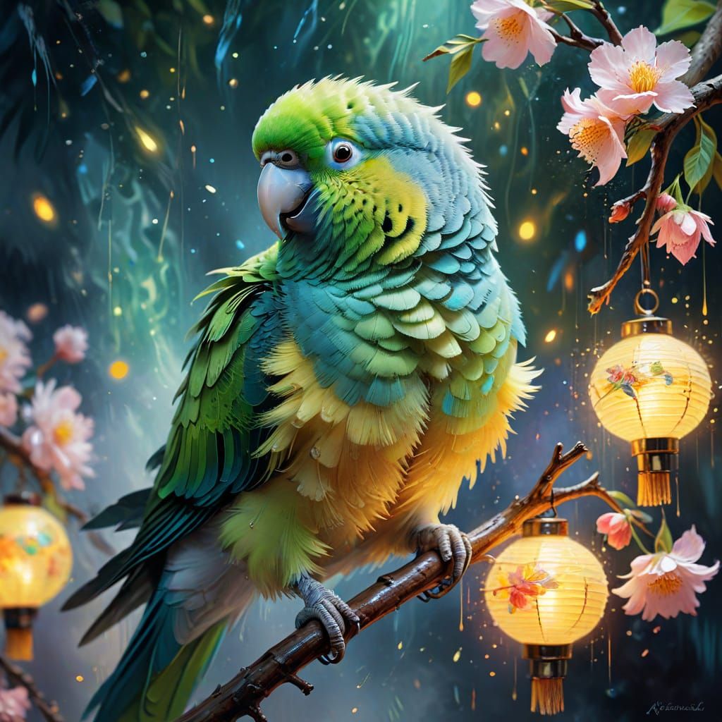 a green beauty   by @Shimmeringcosmos