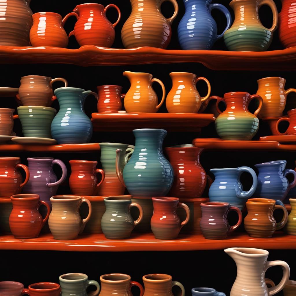 Pottery store. AI Generated Artwork NightCafe Creator