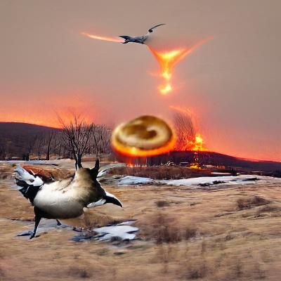 Bagel Goose rains down nuclear hellfire, obliterating the la...