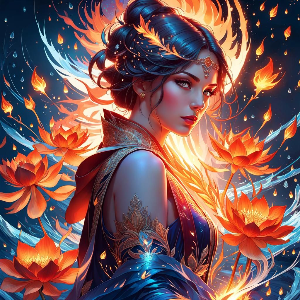 Water & Fire   by @Pop