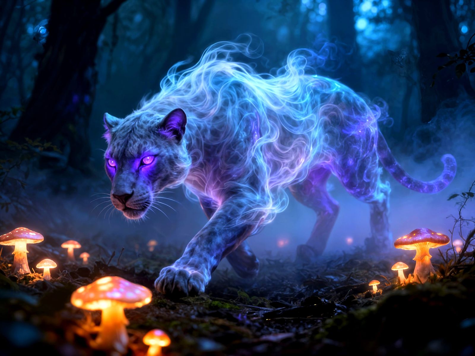 Mistpouncer, the Phantom of the Shrouded Glades  by @Hallkatla