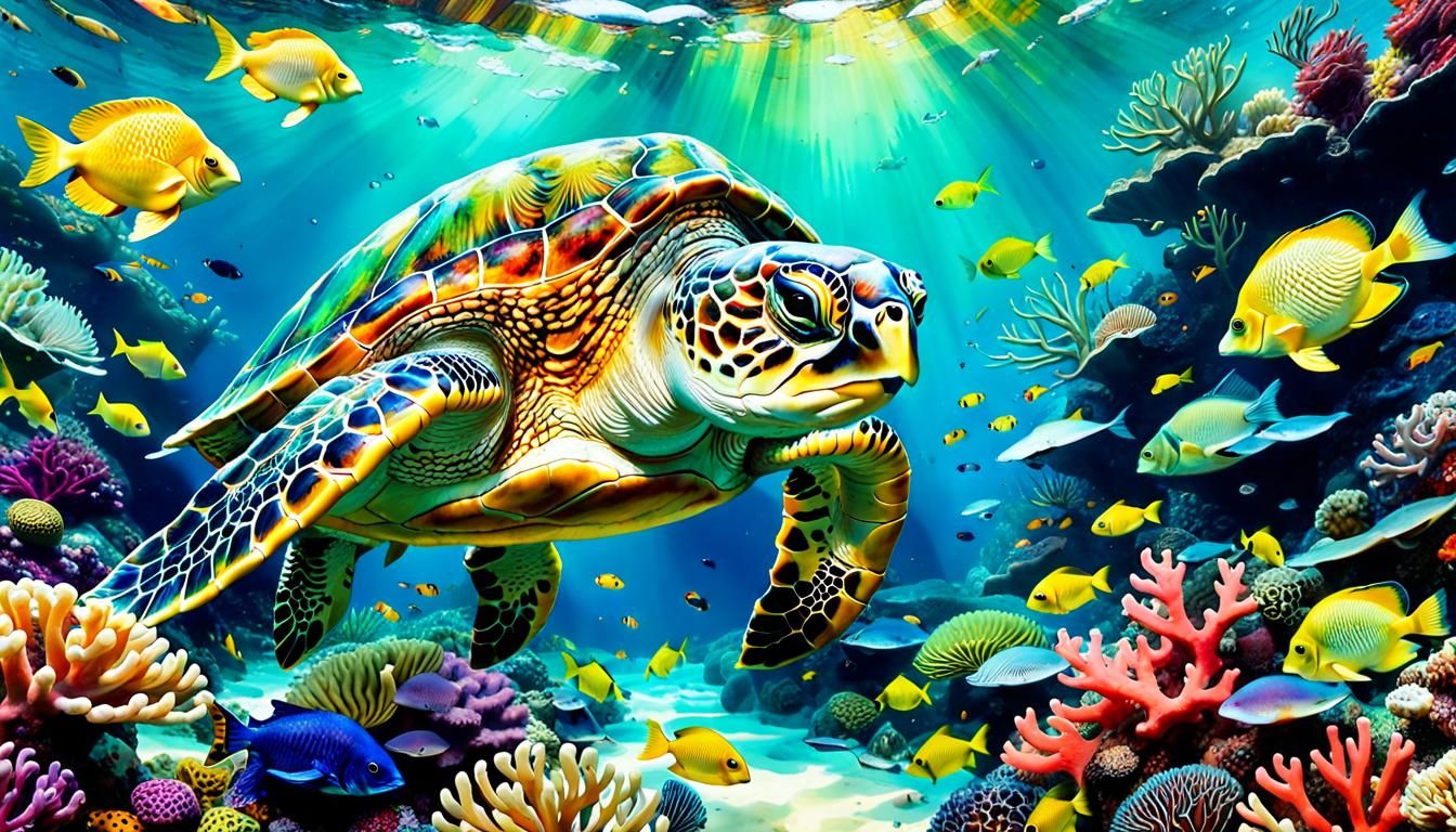 swimming with fish