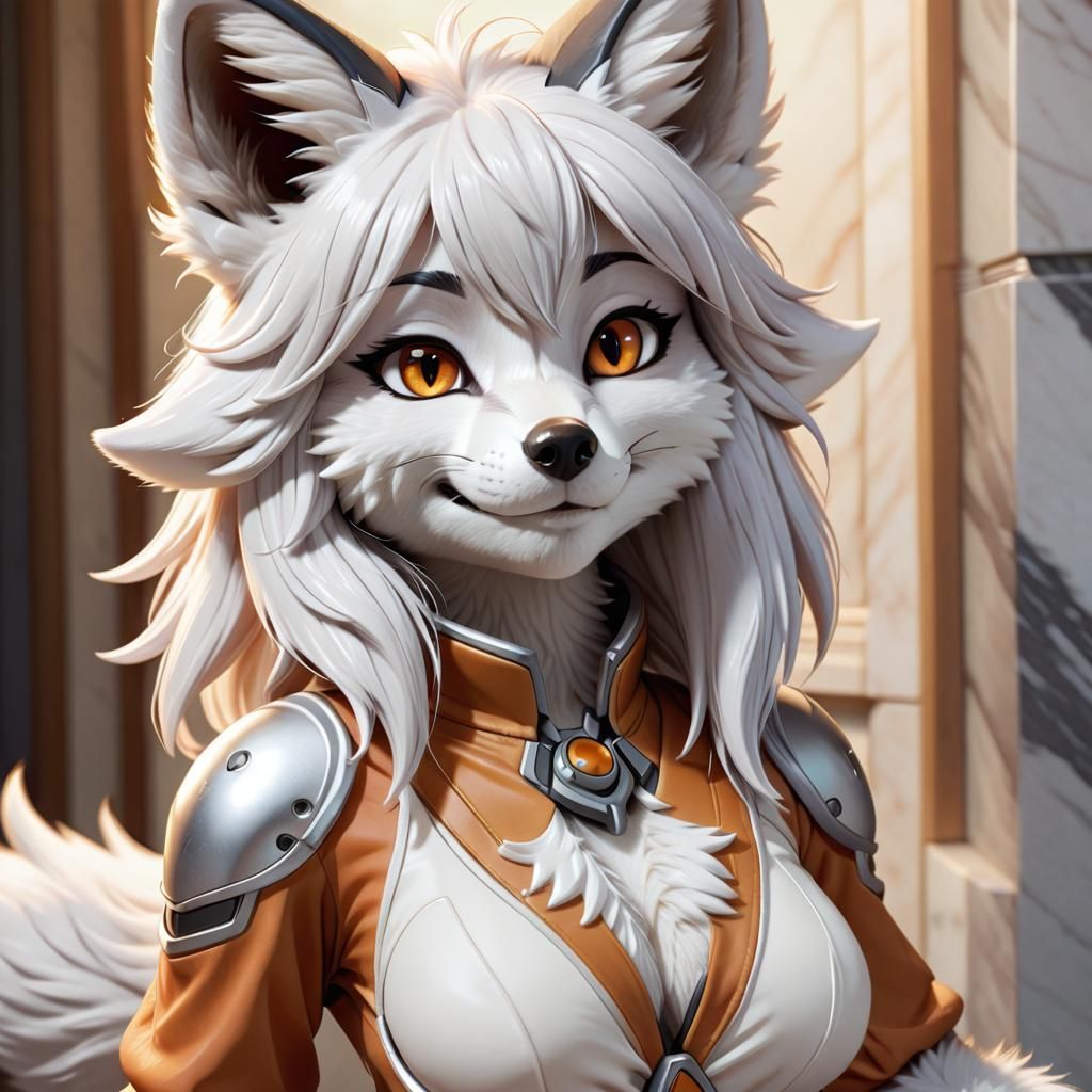 Little white fox - AI Generated Artwork - NightCafe Creator