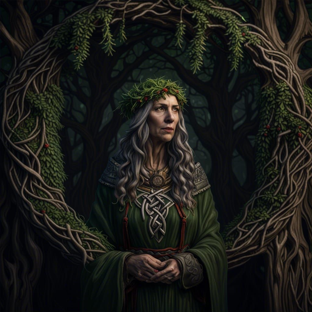 Celtic Druid priestess - AI Generated Artwork - NightCafe Creator