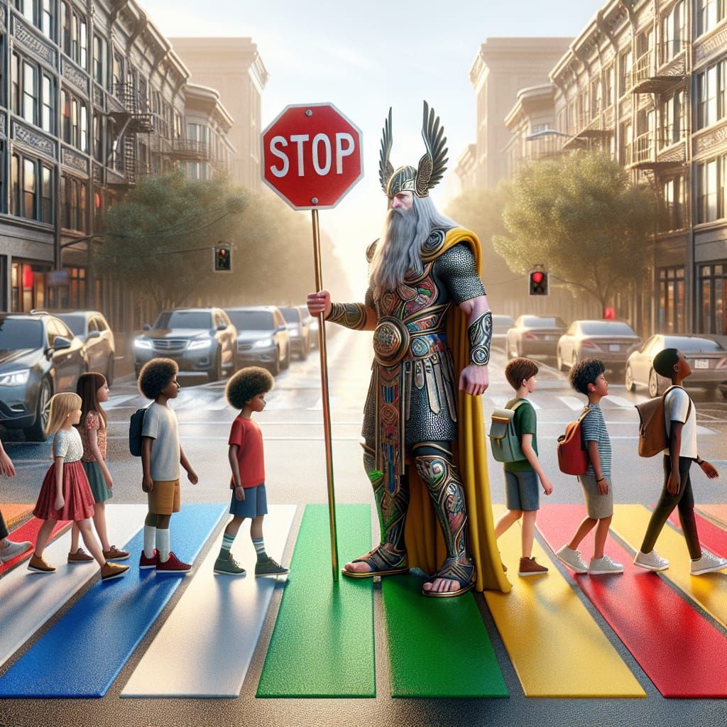 Heimdall as a Crossing Guard 