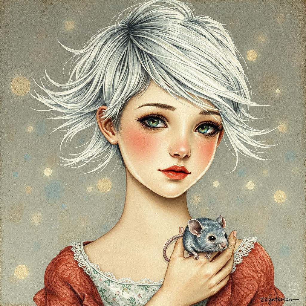 Whimsical and realistic ink, charcoal, markers, and oil pain...